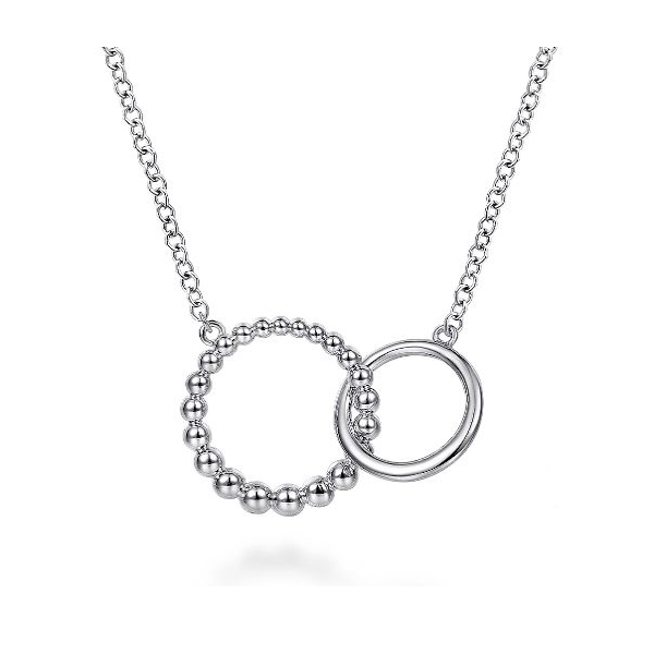 Sterling Silver Bujukan Double Circle Necklace